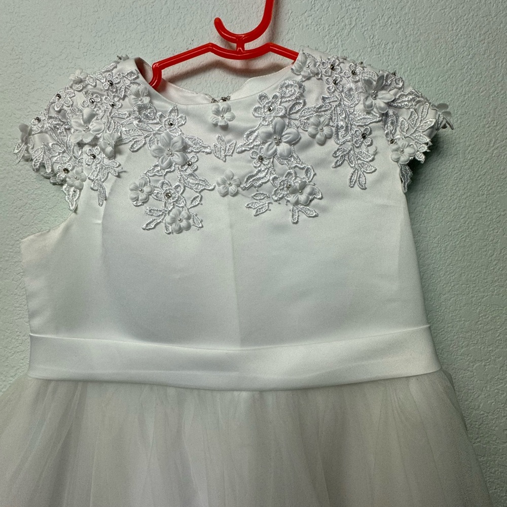 Girls White Formal Dress